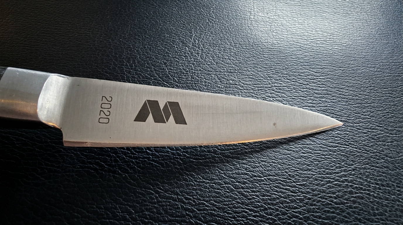MAC-kniv gravert med logo og årstallet 2020